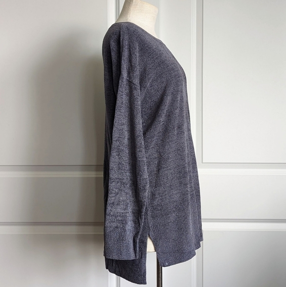 Barefoot Dreams Pullover Paradise Knit CozyChic Ultra Lite® Pacific Blue L NWT - Picture 5 of 13